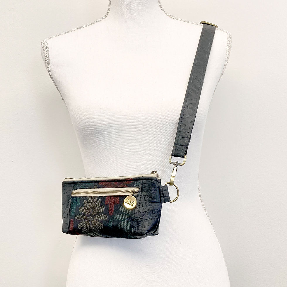 Thumbnail: Carrie Wright ooak artisan vintage kimono silk fashion sling bag