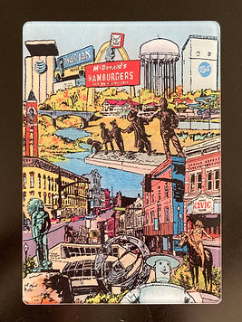 Muncie Icons Glass Charcuterie Board