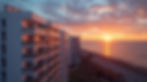Mamaia Nord apartments mirrored by seaside sunrise.jpg