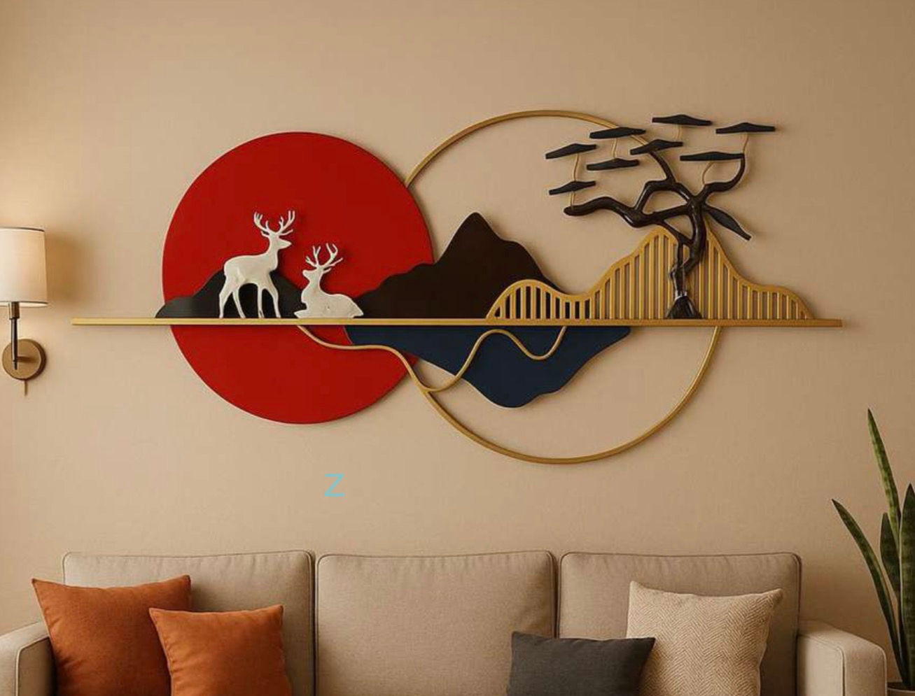 Scenic Deers Frame