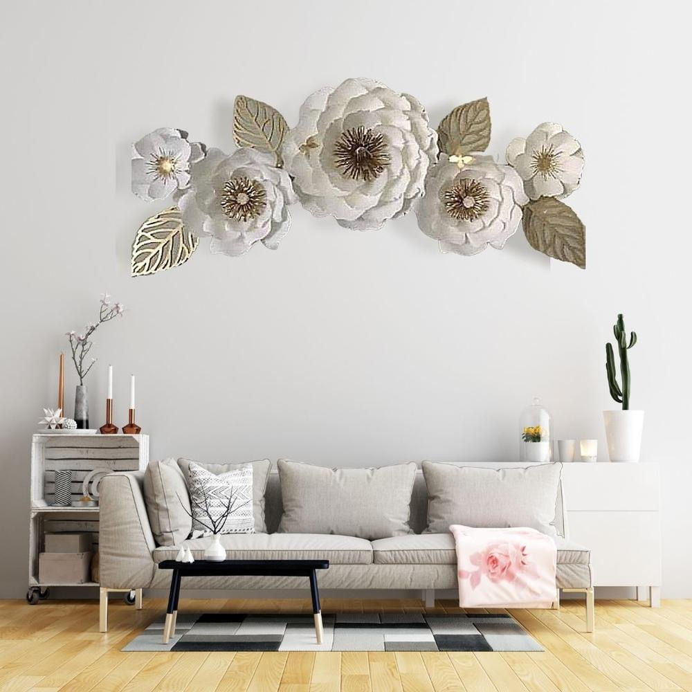 White Floral Wall Decor