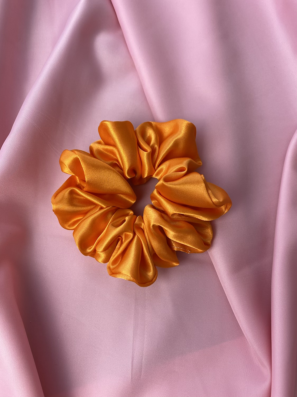 Spring Orange - Luxury Satin Scrunchie