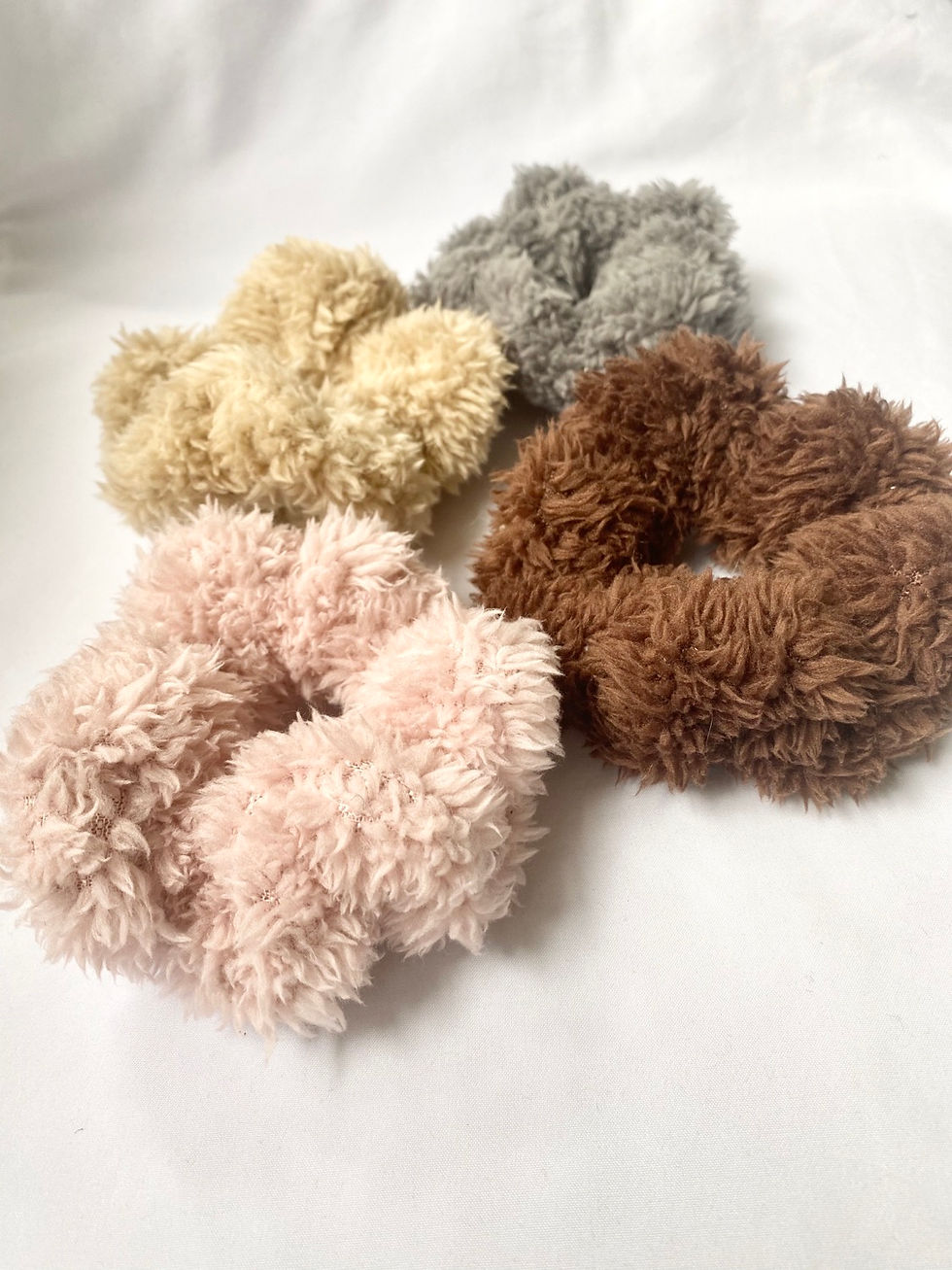 Teddybear Scrunchie 4 Pack