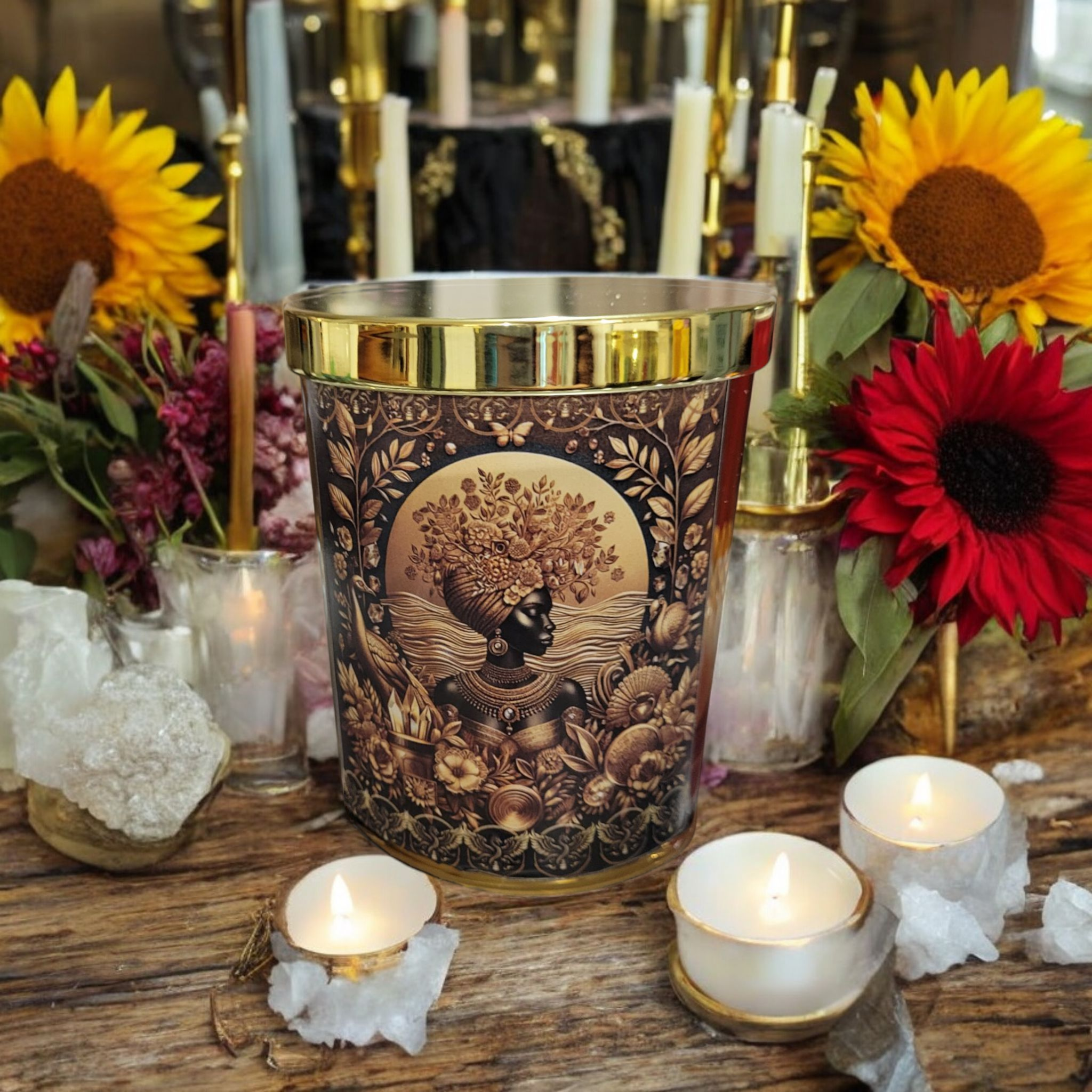 Oshun Luxury Candle (Pre-Order) - Goddess of Love, Beauty, and Abundance