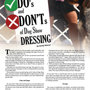 The Dos and Don't of Dog Show Dressing