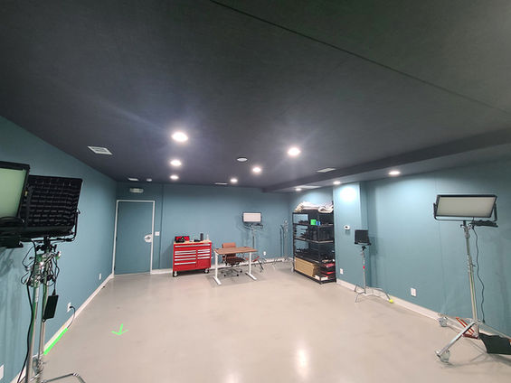 Studio with acoustic treatment