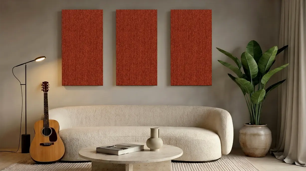 Wall Acoustic Panel - Rectangle - LED Wired - Model Orange W - 3.5" Standard