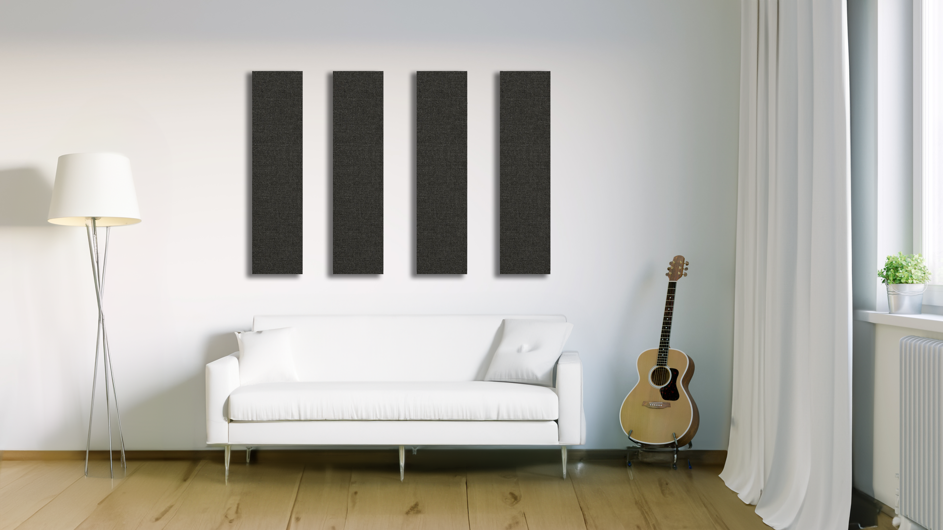 Wall Acoustic Panel - Narrow - Model Dark Gray  - 3.5"