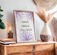 Firefly small frame size A5 on cabinet ; in livingroom modern boho decorated 9435.png