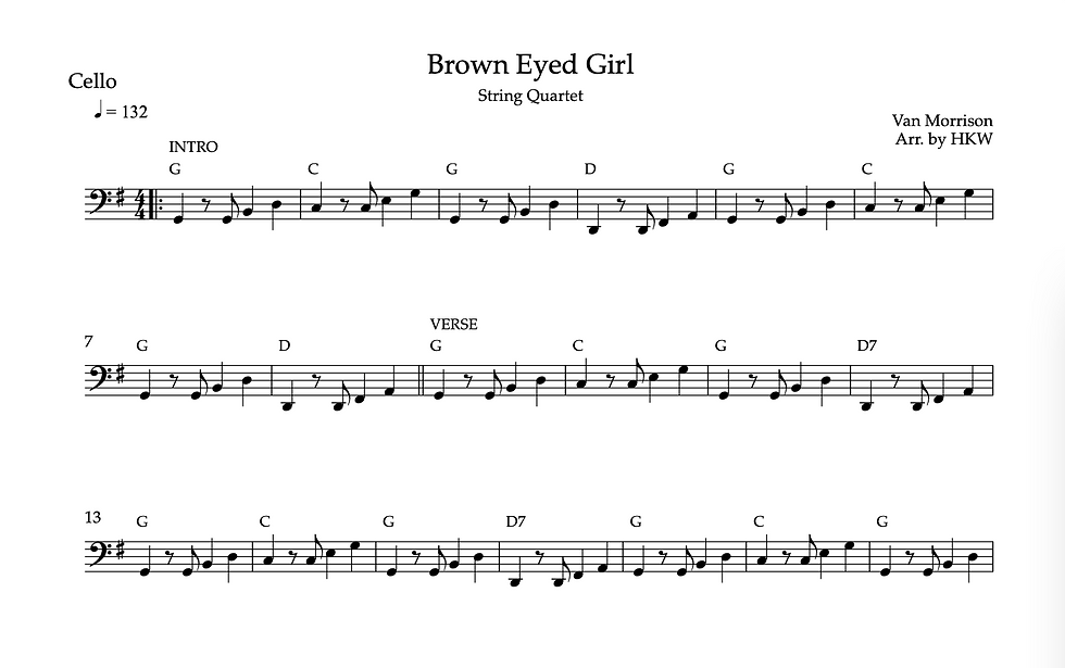 Thumbnail: Brown Eyed Girl - Van Morrison - String Quartet