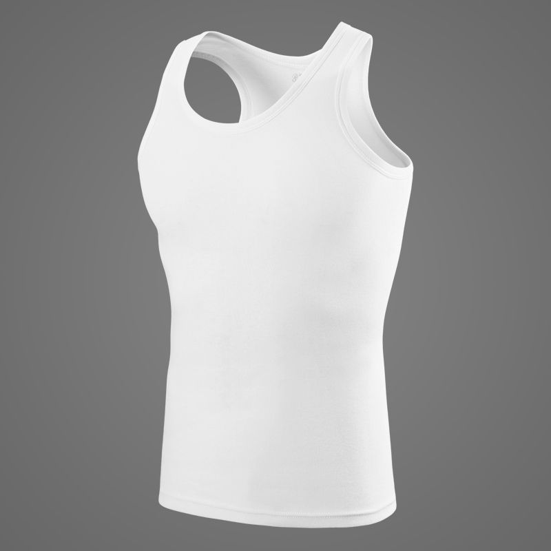 Thumbnail: 1/3 Piece Men's Four Season Solid Color Plus Size Vest Comfortable Pure Cotton Y