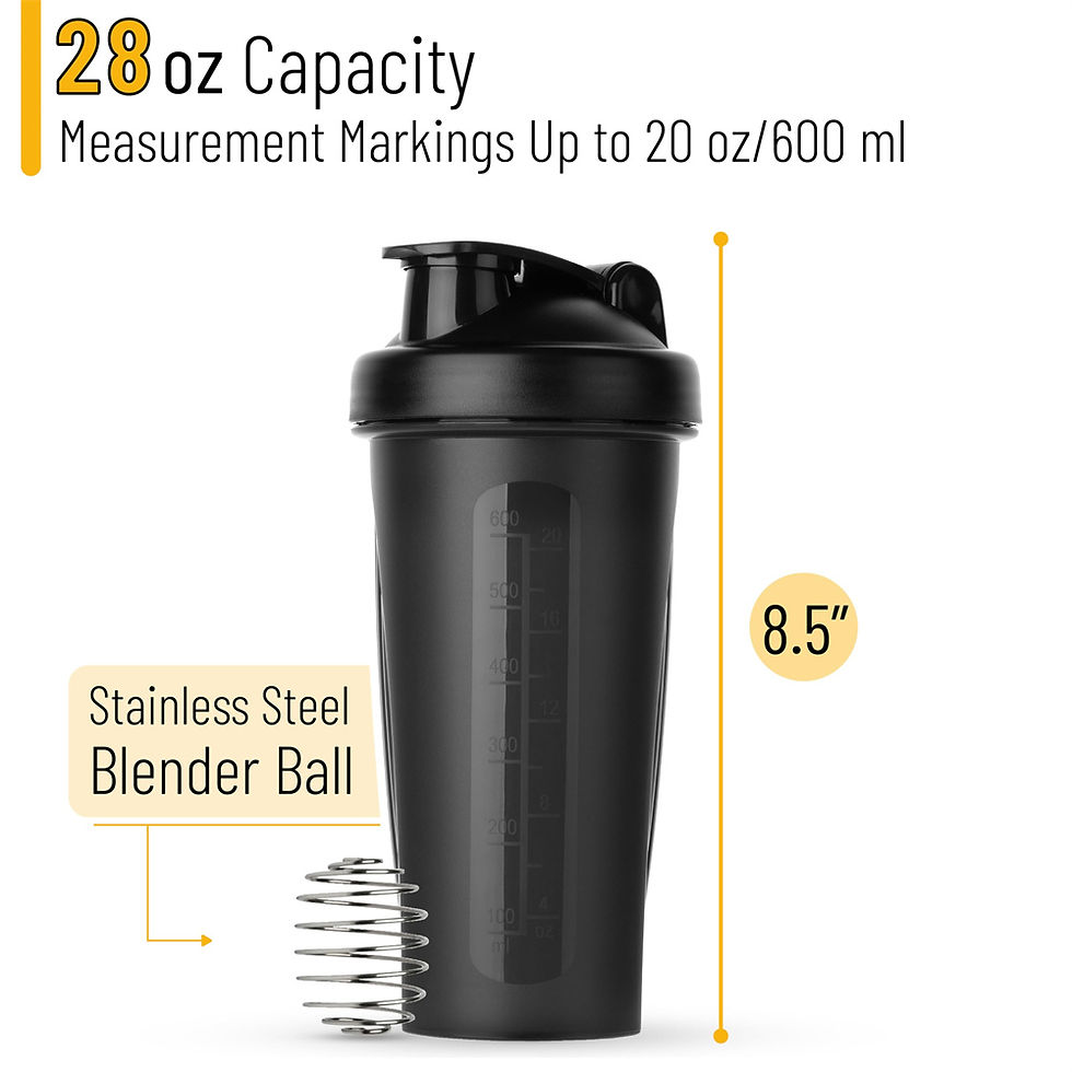 Thumbnail: 1pc Portable Protein Shaker 600ml Fitness Bottle with Wire Whisk Ball for Fitnes