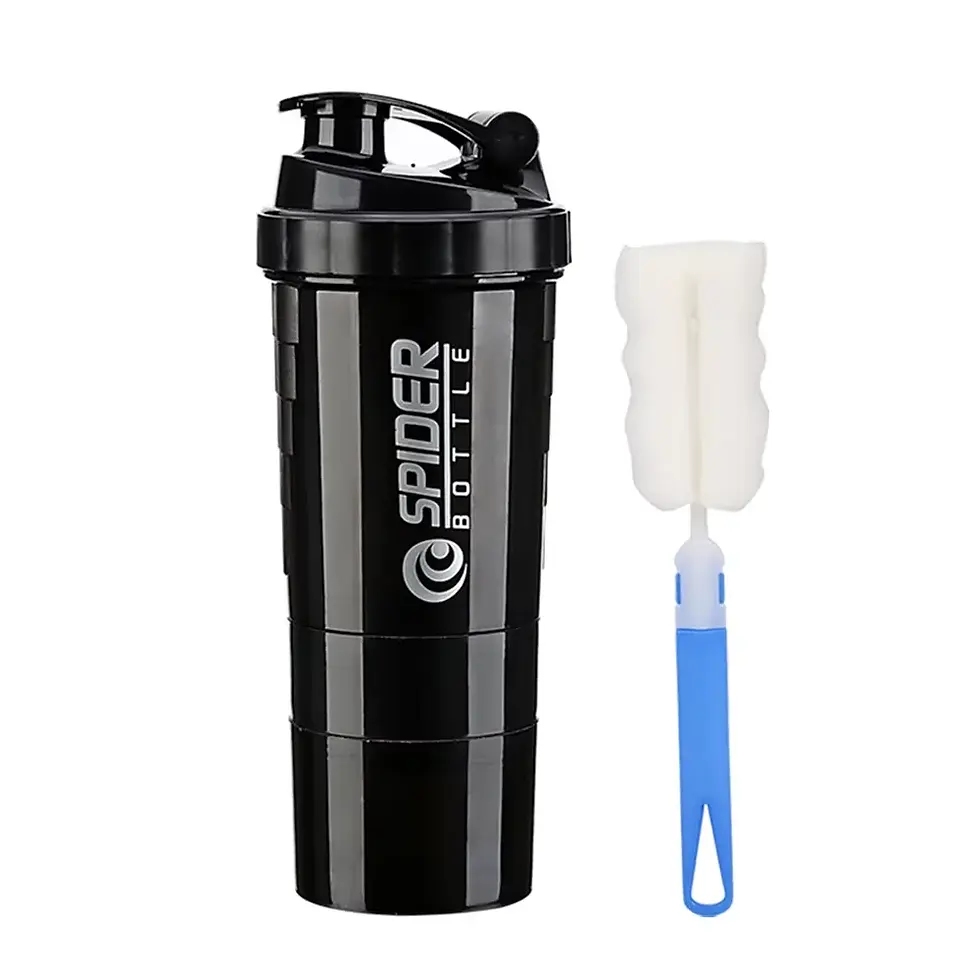 Thumbnail: 16 Oz Protein Shaker Bottle  Leak Proof Shake Bottle for Protein Mixer Non Slip 