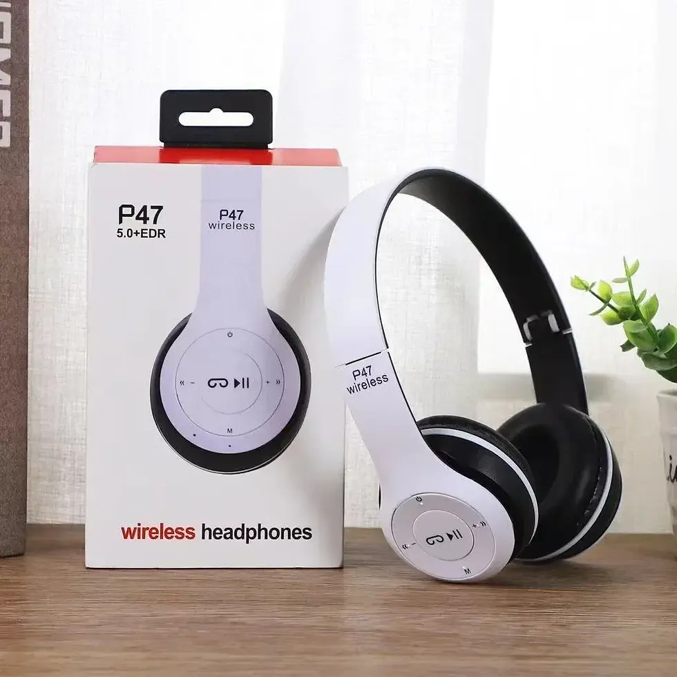 Thumbnail: P47 Bluetooth 5.0 Wireless Headphone Foldable HIFI Stereo Bass Earphone Kid Helm