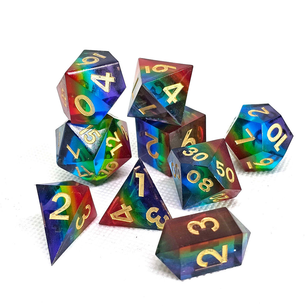 Rainbow Rocks (9 Piece) Dice Set