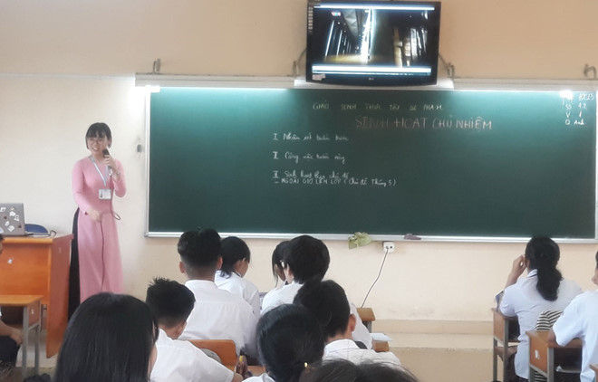 Giáo sinh thực tập giờ chủ nhiệm lớp /// NGỌC TUẤN