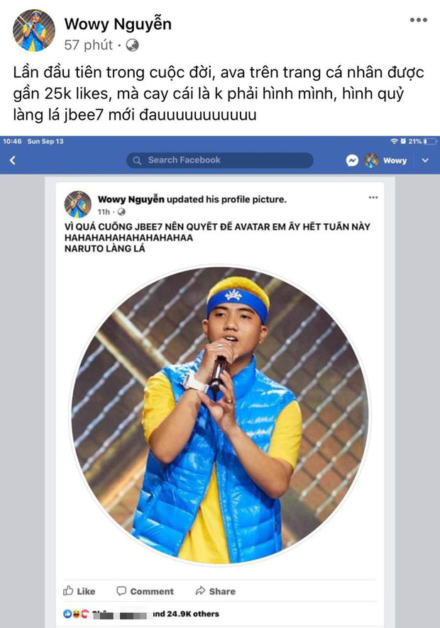 Vừa công khai “crush” JBee7 đến mức thay cả ảnh đại diện, Wowy đã trở mặt cay cú đàn em? - Ảnh 2.