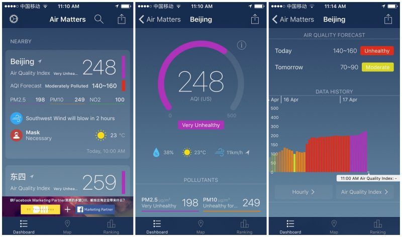 App đo ô nhiễm không khí dễ sử dụng
