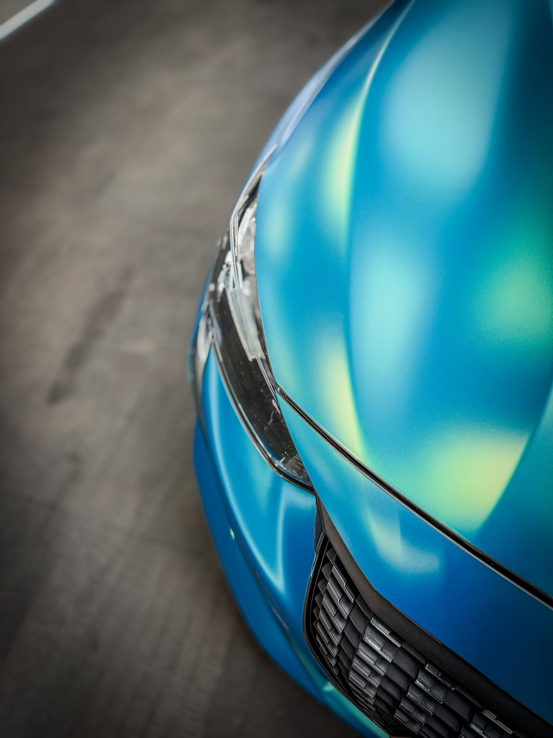 Peugeot 208 gewrapt in satin cool teal met onze Quickwrap 