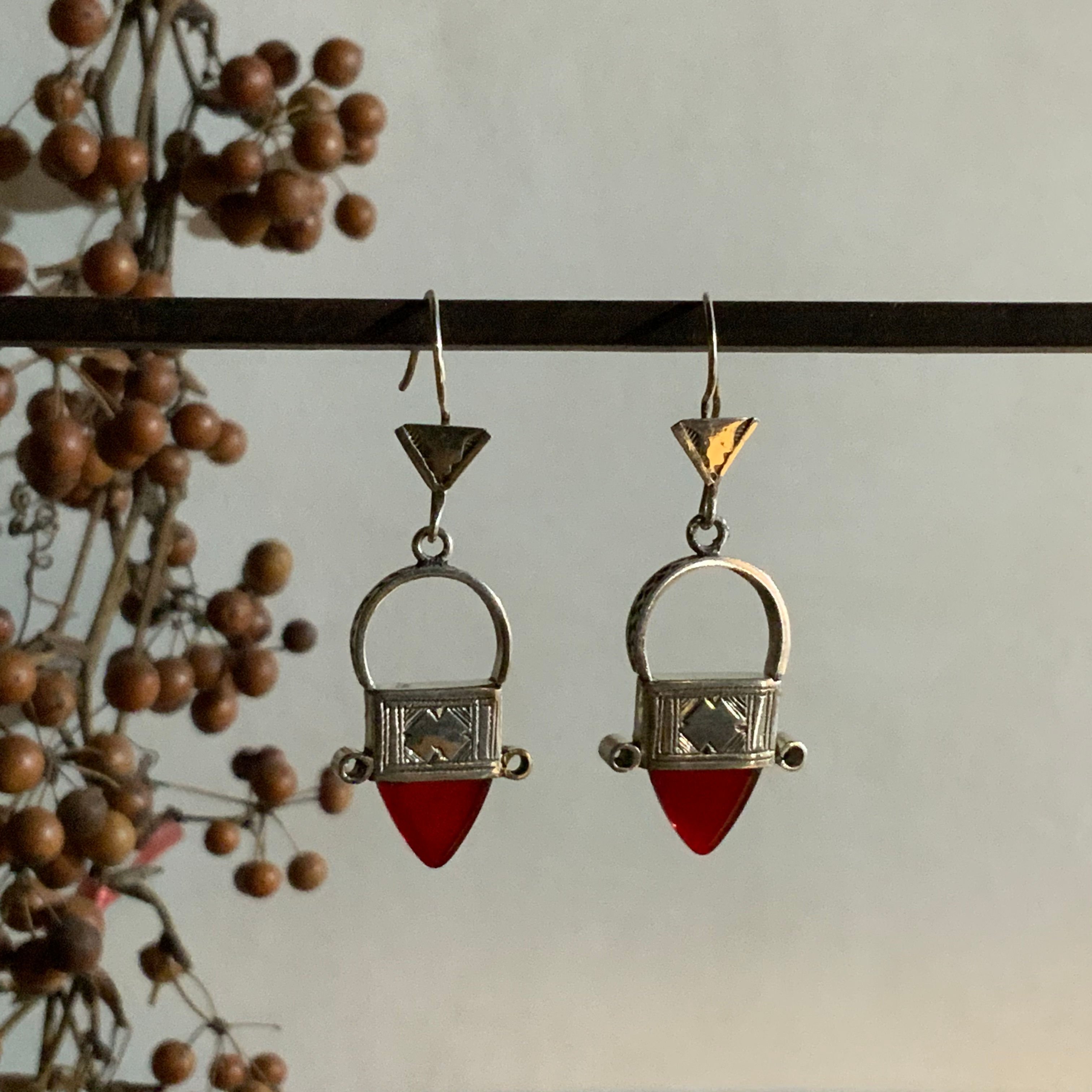 Tuareg earring RED from Niger