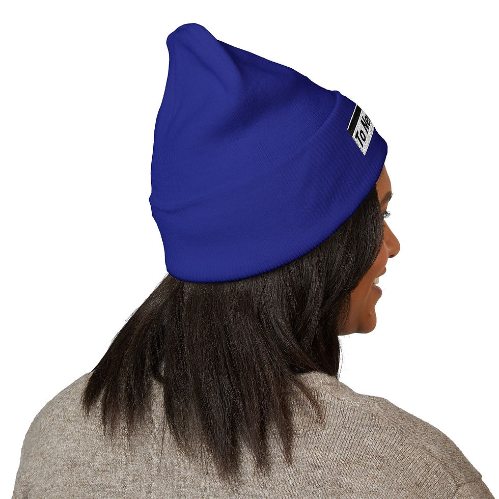 Thumbnail: To New York Embroidered Beanie Hat - Inspired by CT and NY Platform Signs