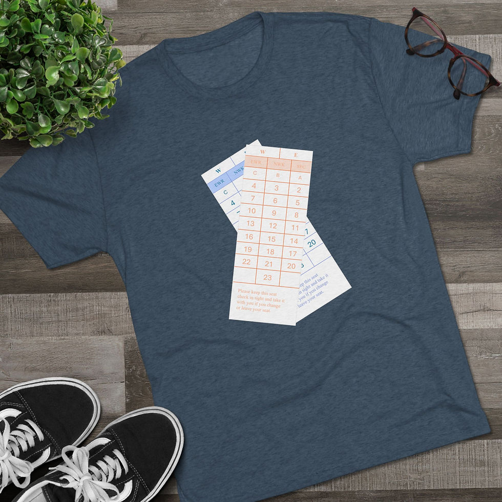 Thumbnail: New Jersey Transit-inspired Dual Seat Check T-Shirt