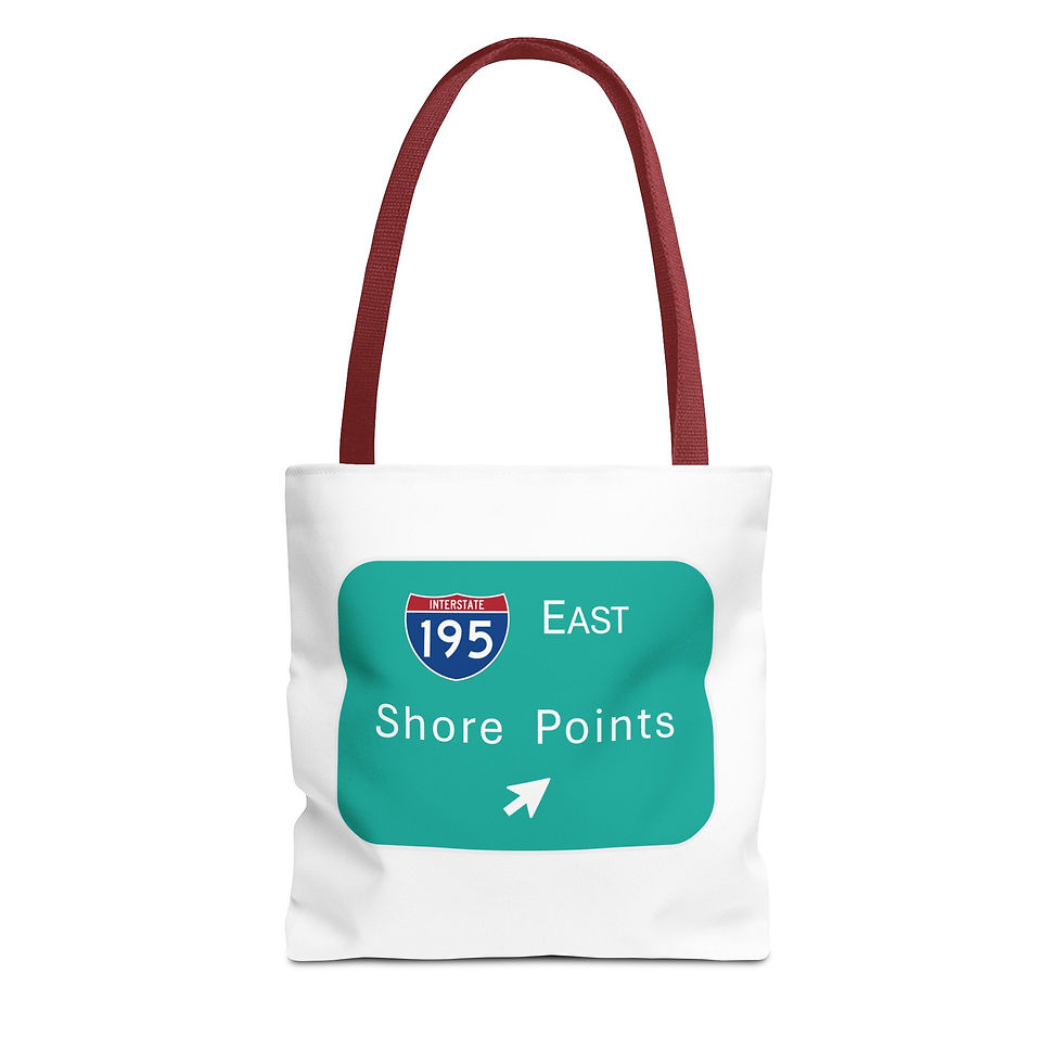 Thumbnail: I-195 Shore Points Tote Bag - Jersey Shore Tote