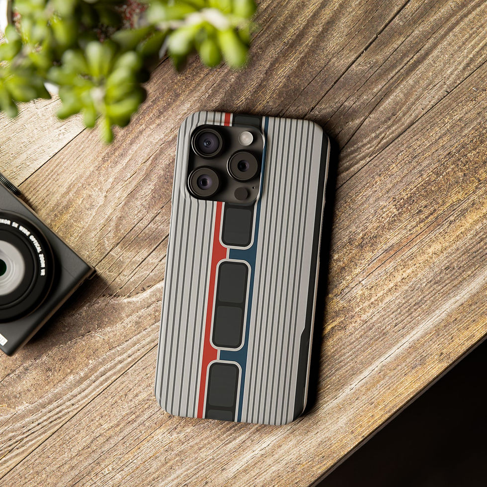 Thumbnail: Amfleet Amtrak Car-Inspired Cell Phone Case - Great for Rail Fans!