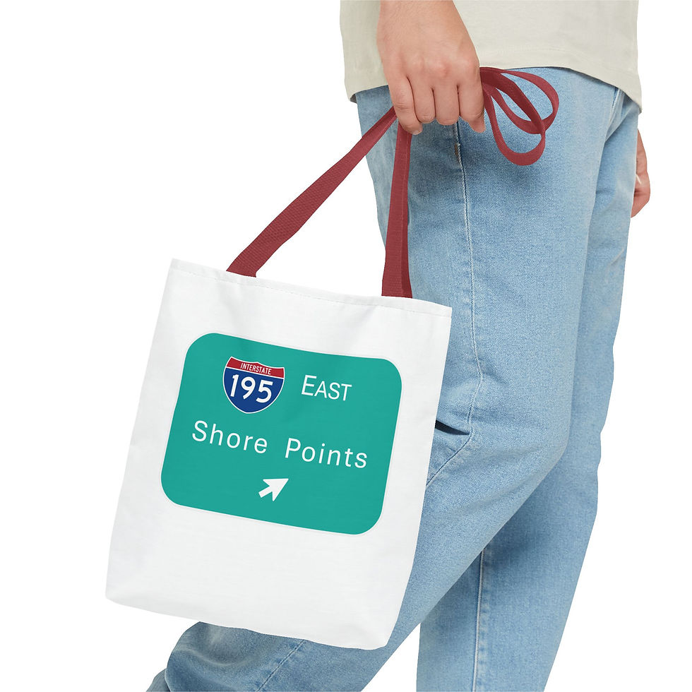 Thumbnail: I-195 Shore Points Tote Bag - Jersey Shore Tote