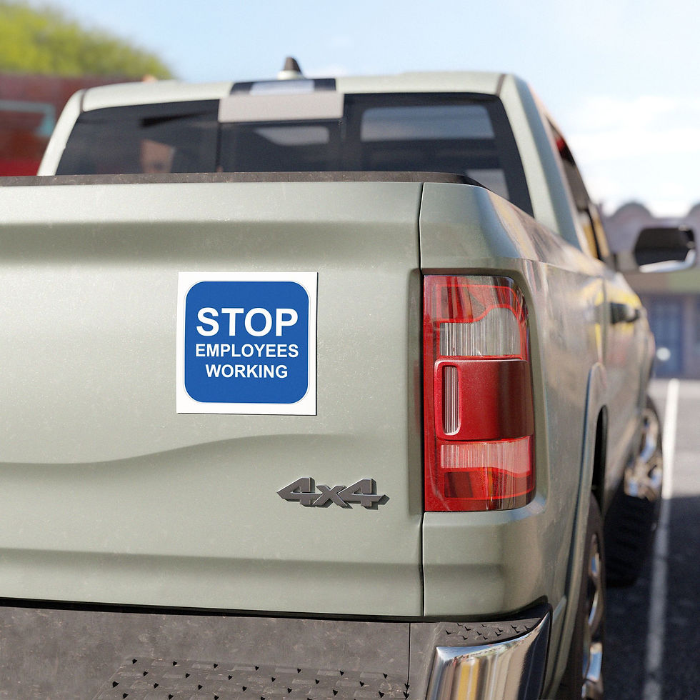 Thumbnail: Car Magnet - "Stop, Employees Working" - Rail Fans, LIRR