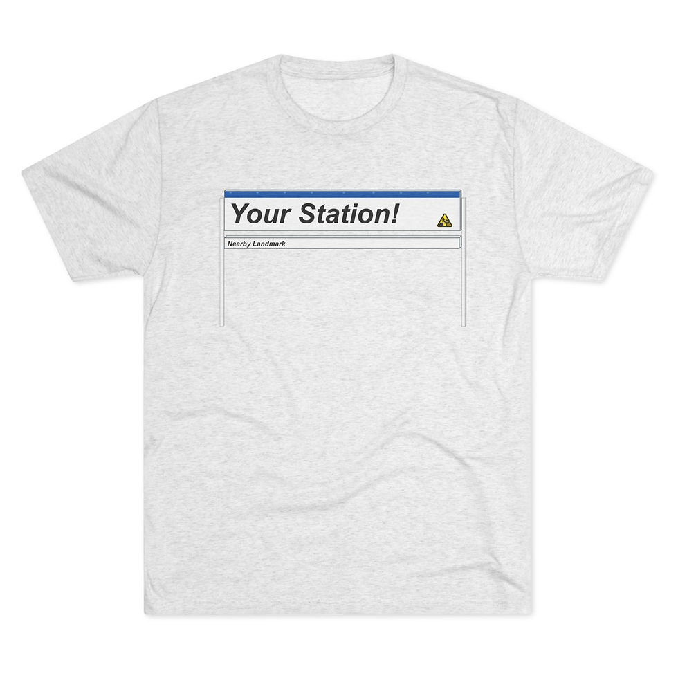 Thumbnail: Custom Harlem Line Station T-Shirt - Inspired by Metro-North Signs