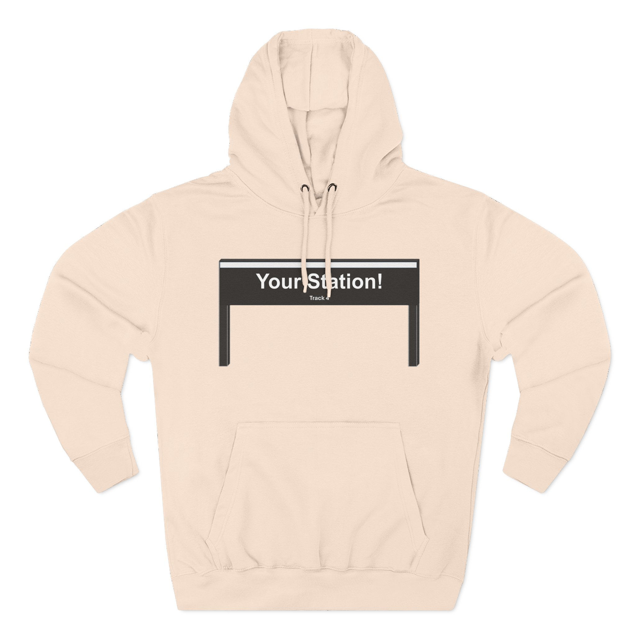 CUSTOM New Jersey Transit Inspired  Station Sign Fleece Hoodie