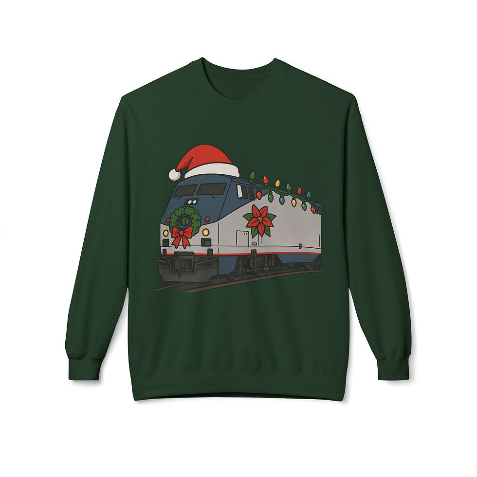 Thumbnail: Amtrak-Inspired CHRISTMAS SWEATSHIRT/CREWNECK! P42 Christmas Engine