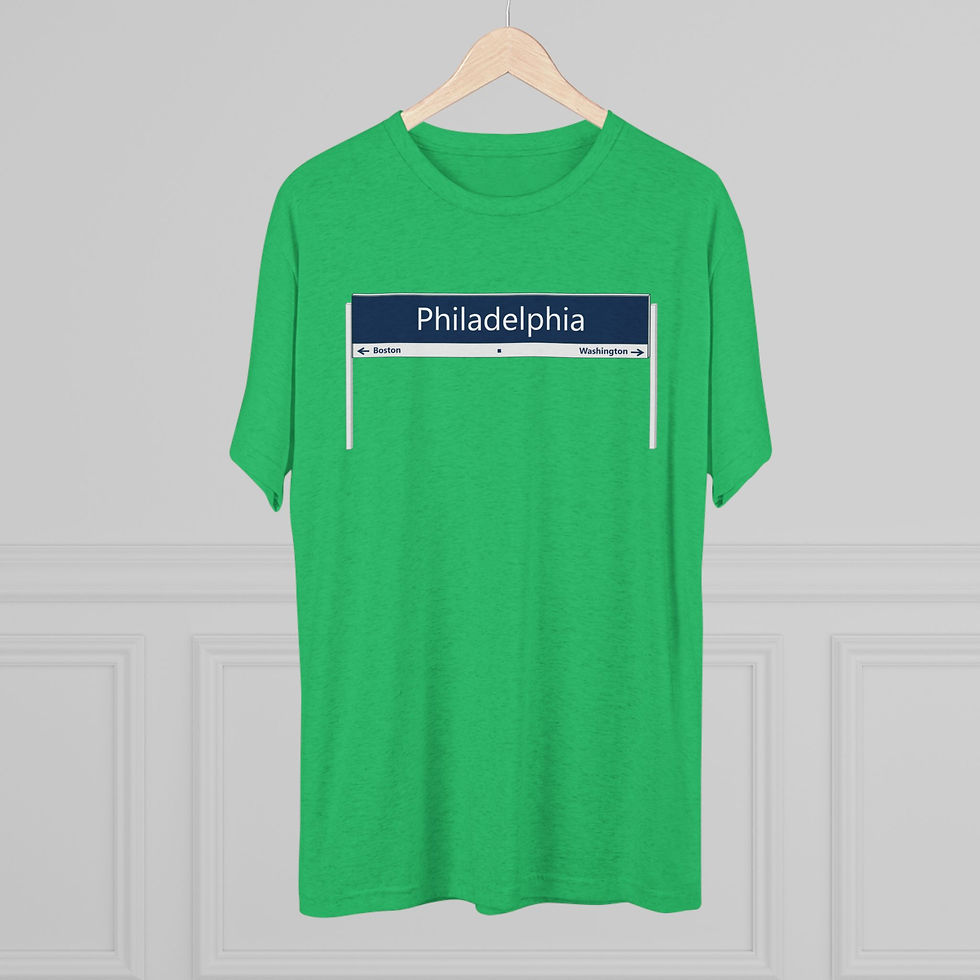 Thumbnail: Philadelphia T-Shirt - 30th Street Station Amtrak-Inspired Sign