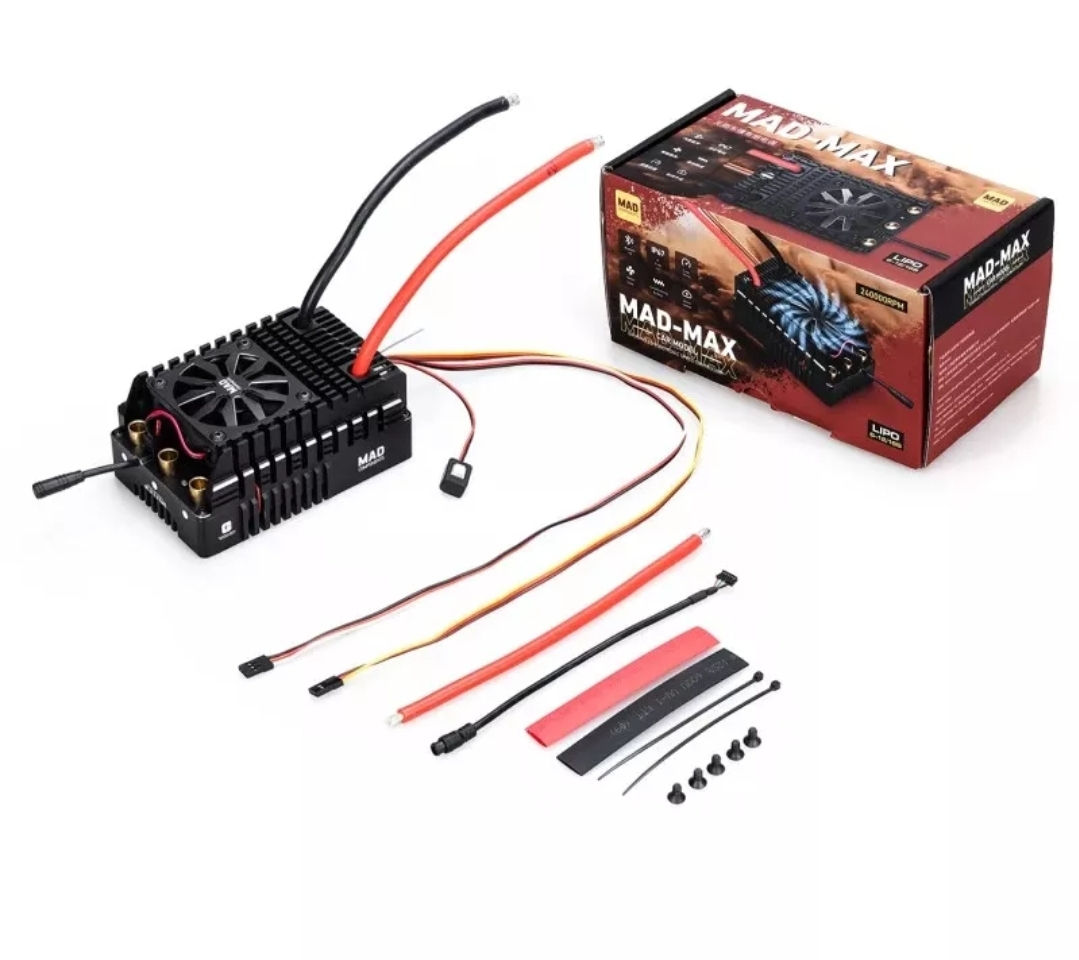 Mad-Max 21-Series 32-BitRate Dual CPU 6-16S LiPo Sensored Boost ESC for RC 1/5 