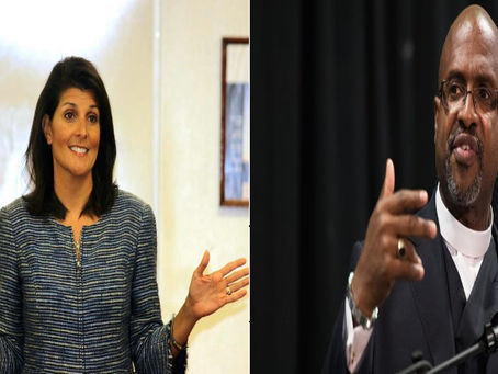 Pastor of S Carolina AME Church Calls For Public Removal of Guns— SC Candidate Haley Disagrees