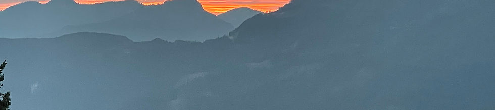 Sunset over Howe Sound as seen from Furry Creek Drive