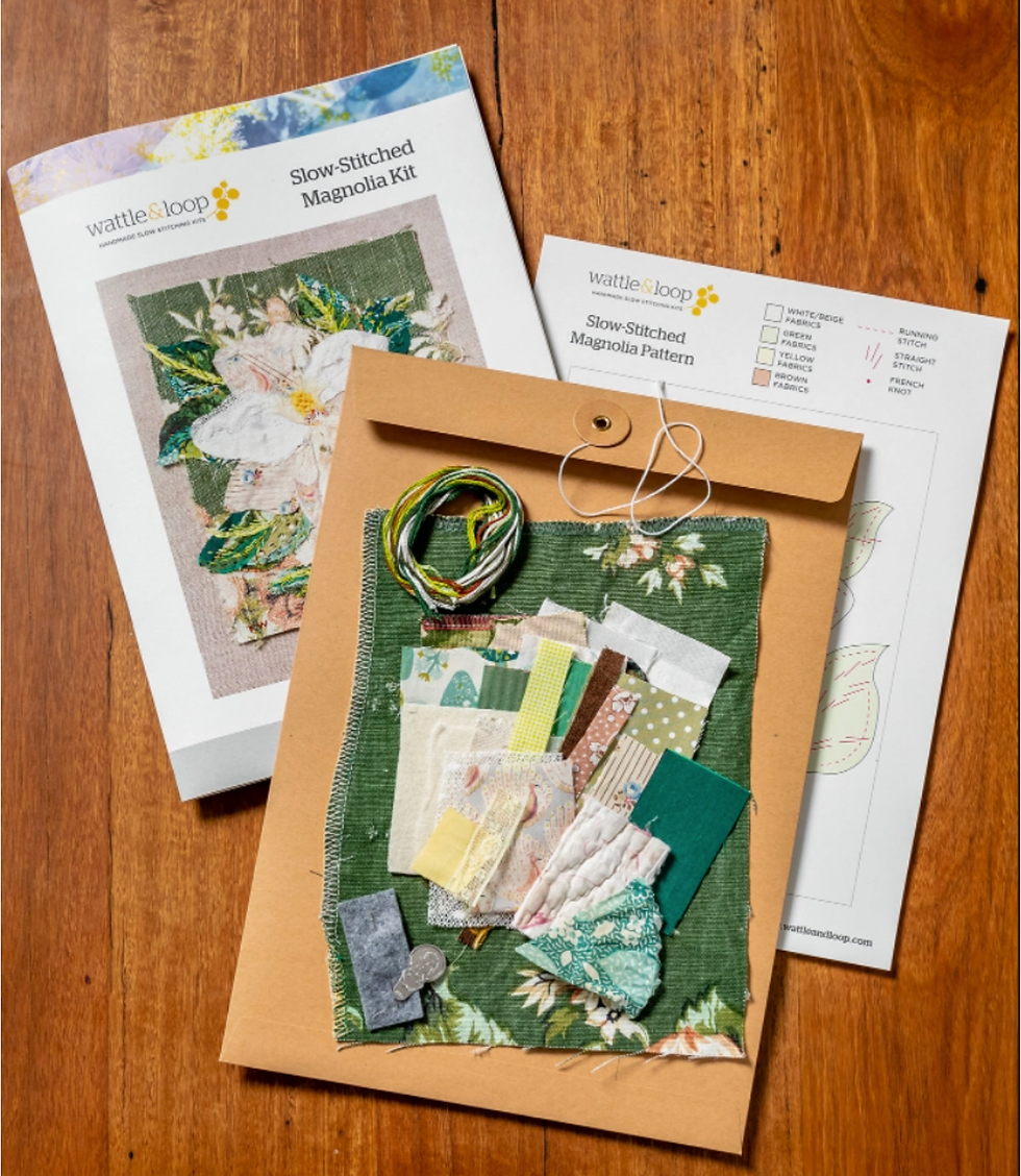Thumbnail: Magnolia Slow Stitching Kit - Wattle and Loop