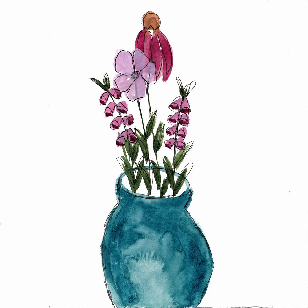 Blue Vase #3 - Artist Olivia Mulcahy