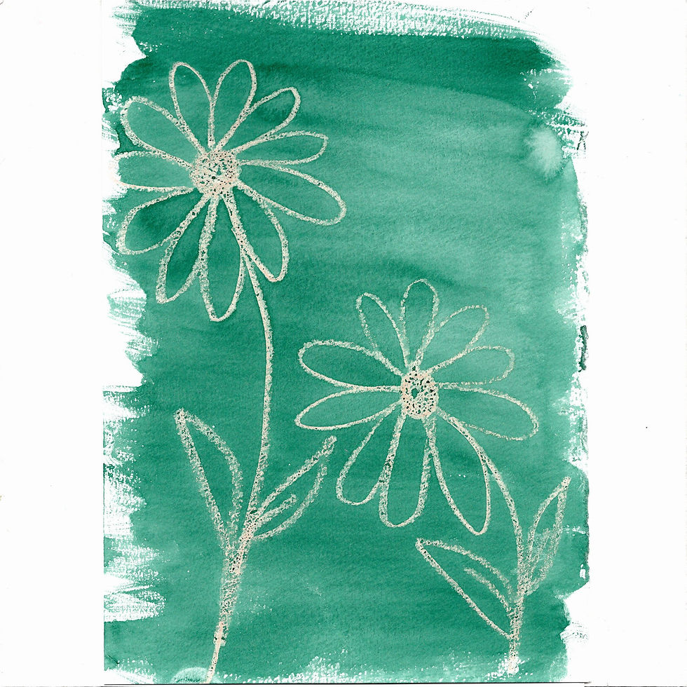Crayon Daisies #10 - Artist Olivia Mulcahy
