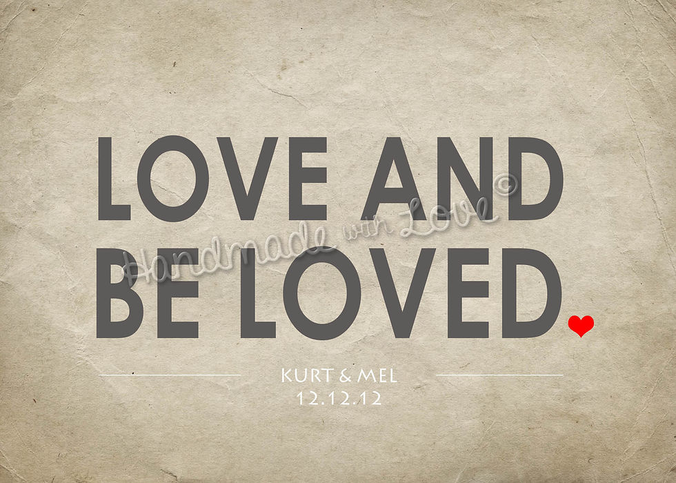 LOVE AND BE LOVED poster
