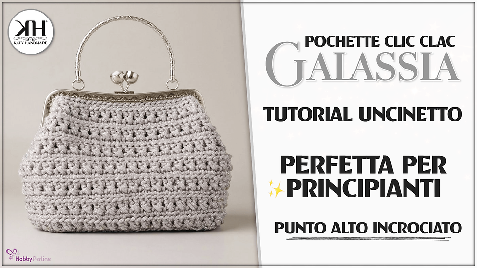 Pochette Galassia all’Uncinetto: elegante, luminosa e perfetta per le cerimonie.