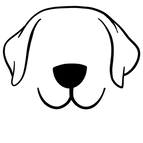 Outline of labrador retriever.