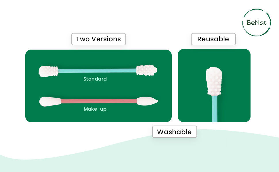Thumbnail: Reusable Silicone Cotton Swab -2 Pack