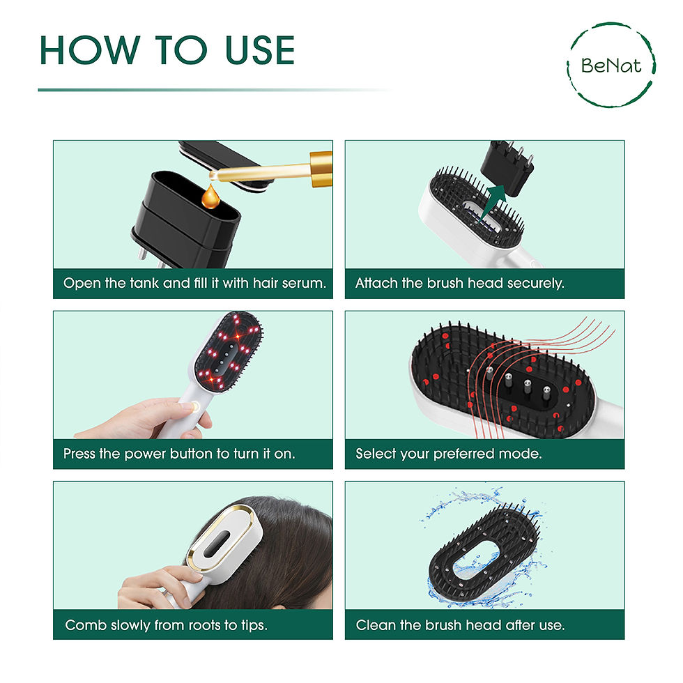 Thumbnail: Multi-Functional 3-in-1 Scalp Massager and Oil Applicator Brush
