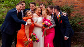 Colourful Staffordshire wedding photography: Tears of joy and sausage rolls!