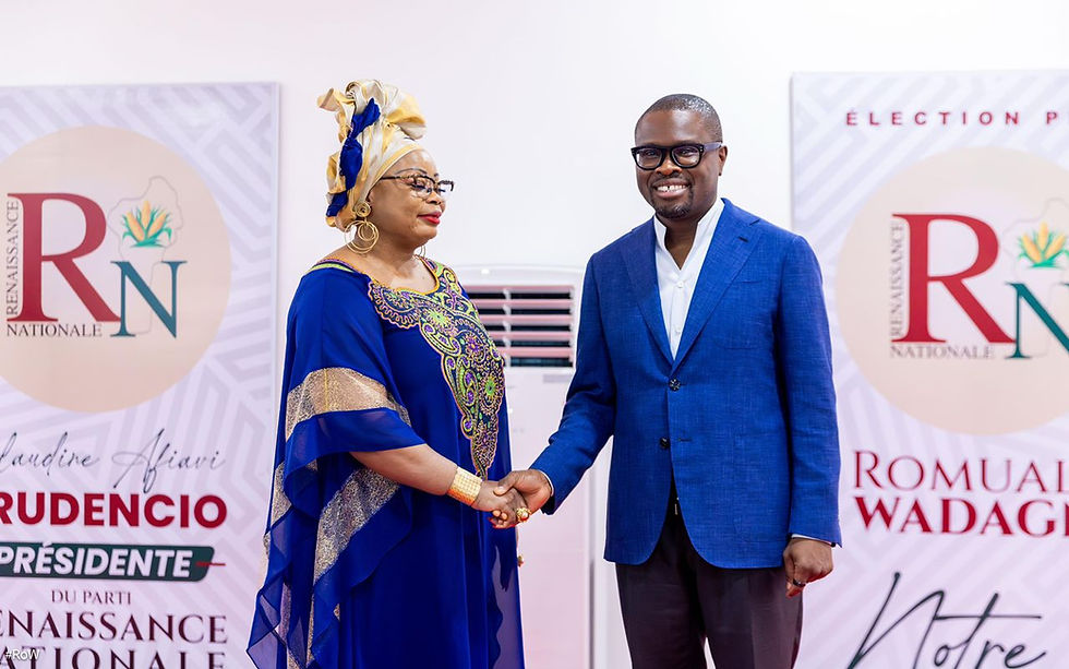 WADAGNI POUR SUCCÉDER À PATRICE TALON : Claudine Affiavi Prudencio, Présidente du parti " Renaissance Nationale " Satisfaite du choix de la Mouvance présidentielle