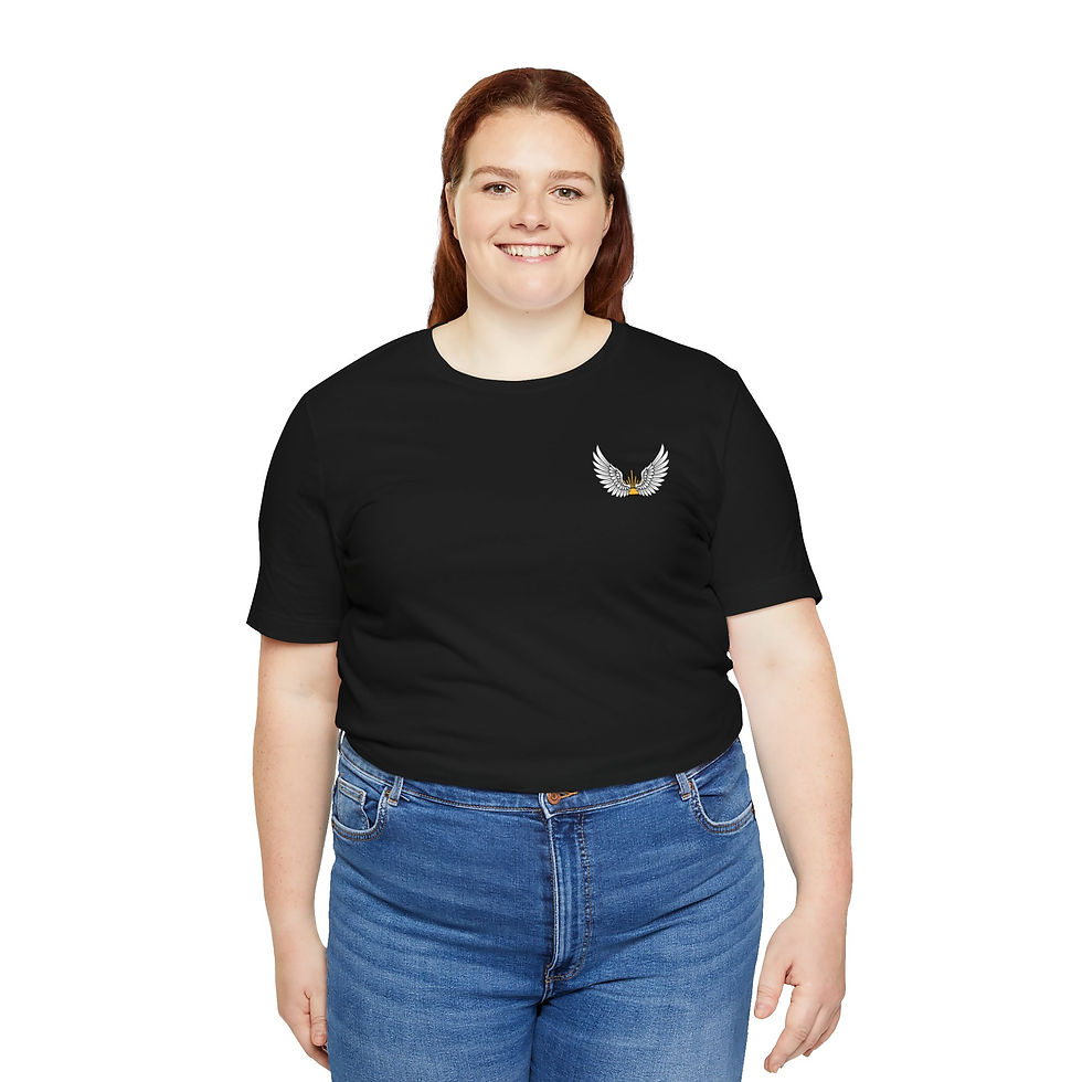 Thumbnail: Life Wings T-Shirt — Angel Wing Graphic Tee with "Life Wings" Text