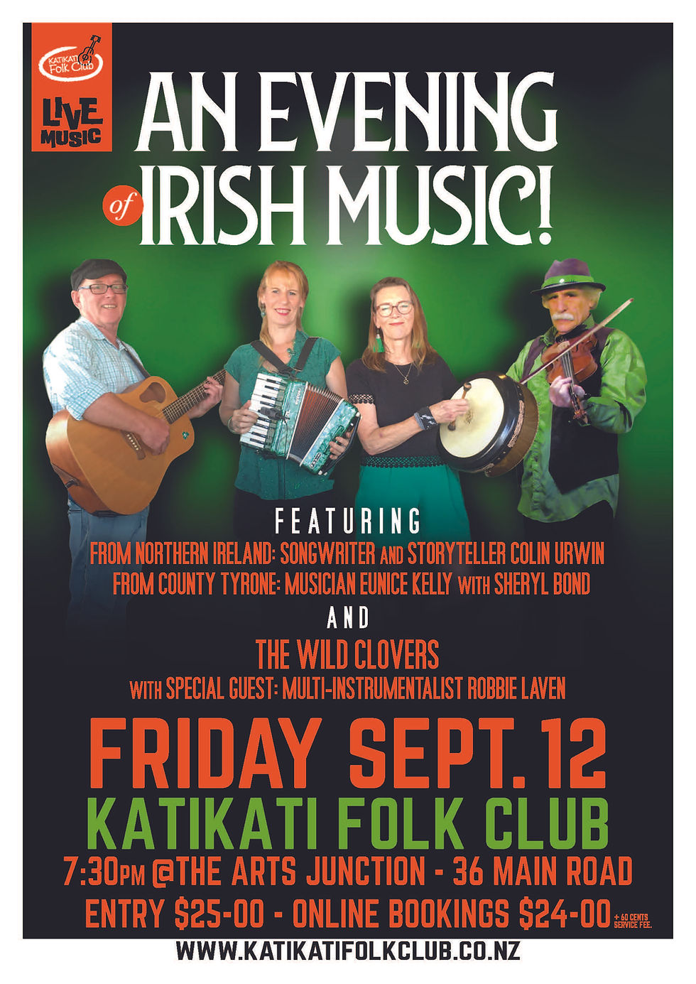 An evening of Irish music and craic… - Friday 12 September