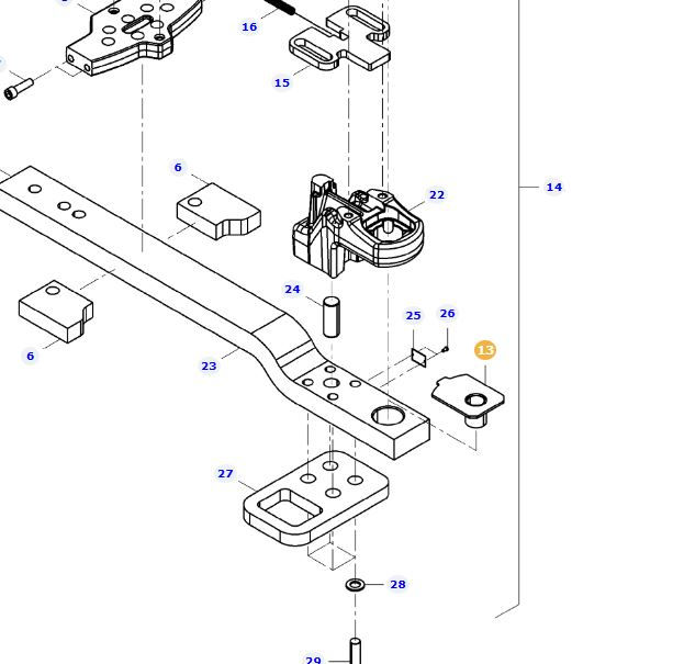 Thumbnail: AGCO 72653739 CAT 3 drawbar hitch pin adaptor diagram